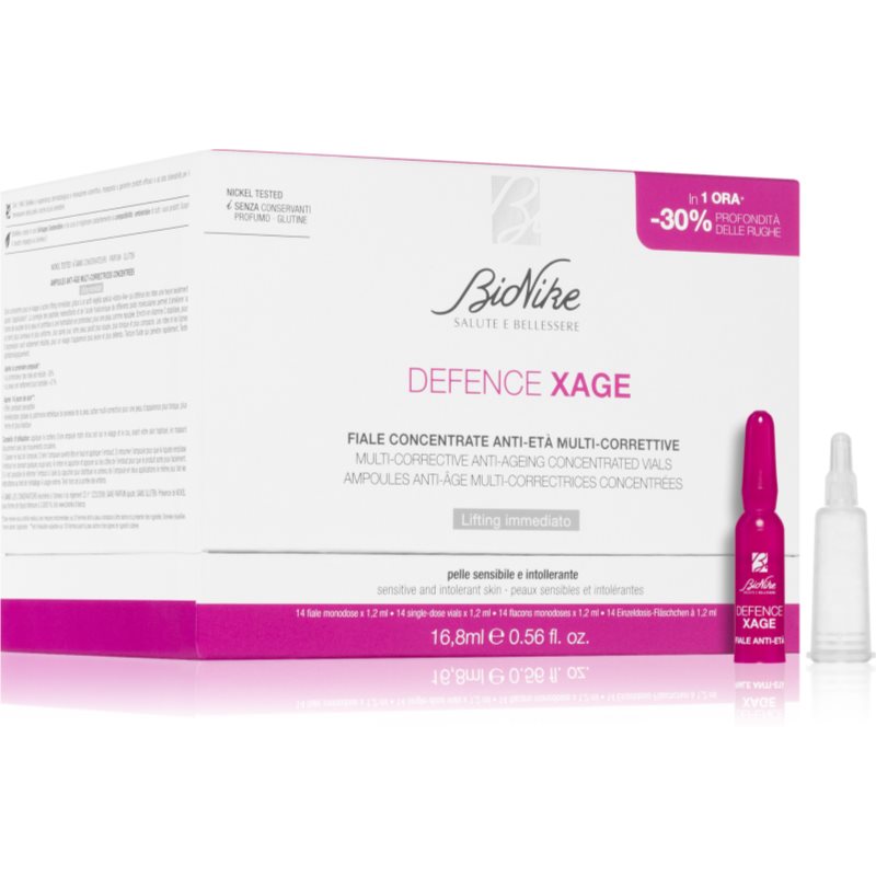 BioNike Defence Xage Facial Serum In Capsules With Anti-wrinkle Effect 14x1,2 Ml