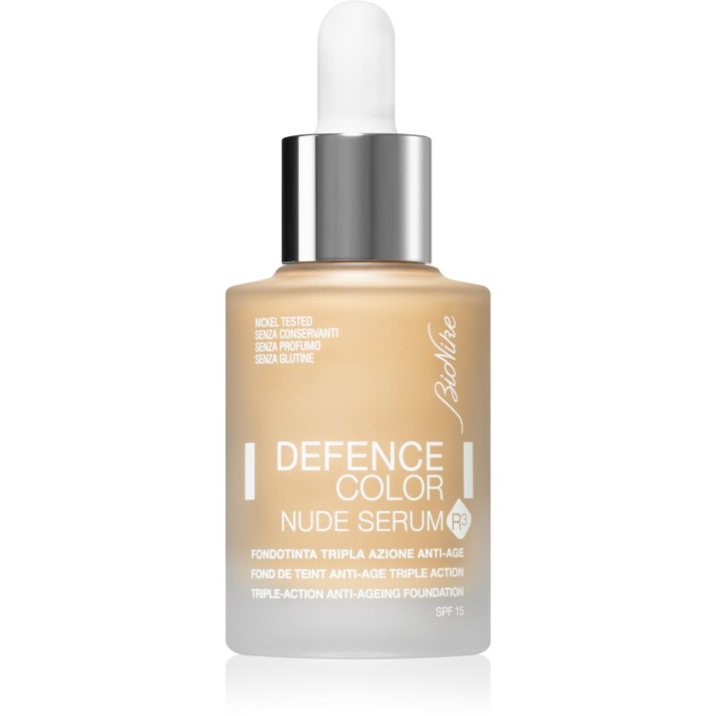 

BioNike Color Nude Serum R³ легкий тональний засіб у формі крапель для зрілої шкіри відтінок 602 Noisette