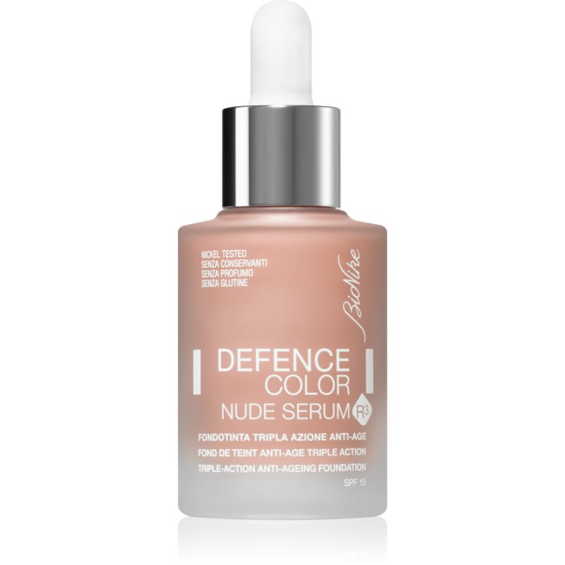 

BioNike Color Nude Serum R³ легкий тональний засіб у формі крапель для зрілої шкіри відтінок 603 Biscuit