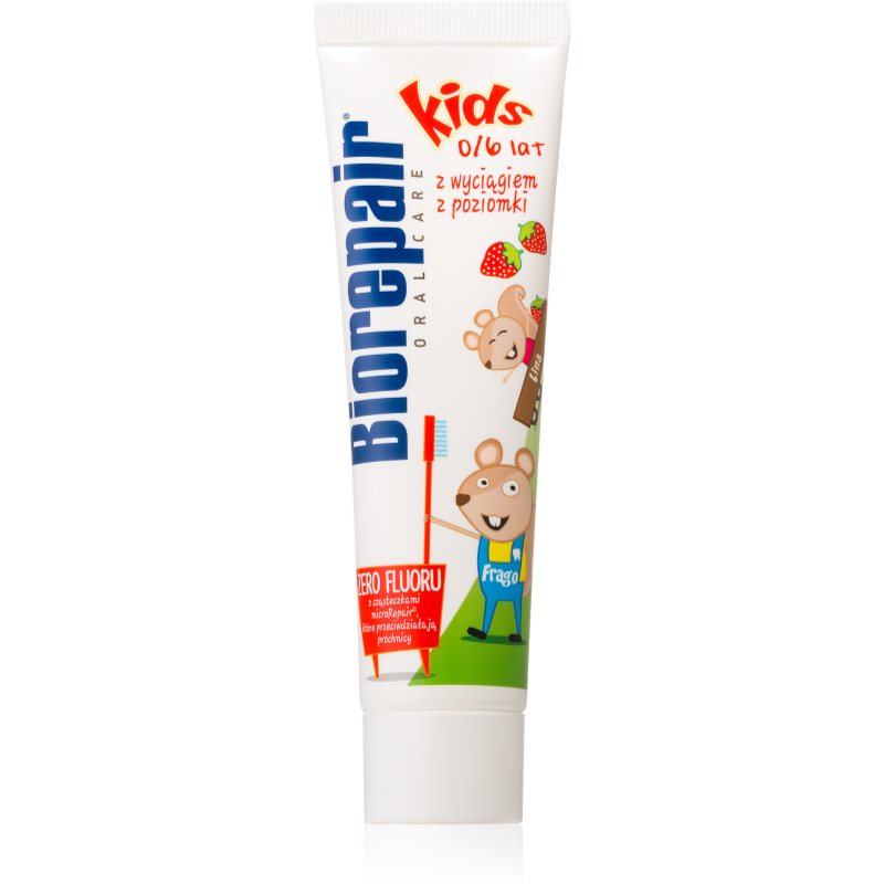 Biorepair Kids 0-6 зубна паста для дітей для відновлення зубної емалі Strawberry 50 мл