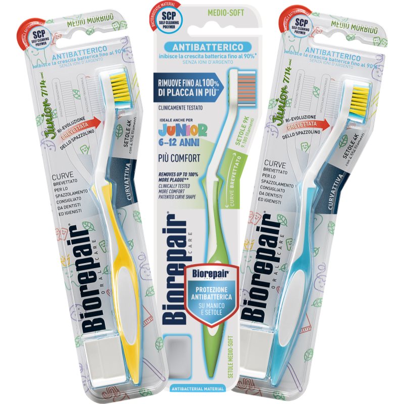 Biorepair Junior Medium/Soft дитяча зубна щітка 6-12 1 кс