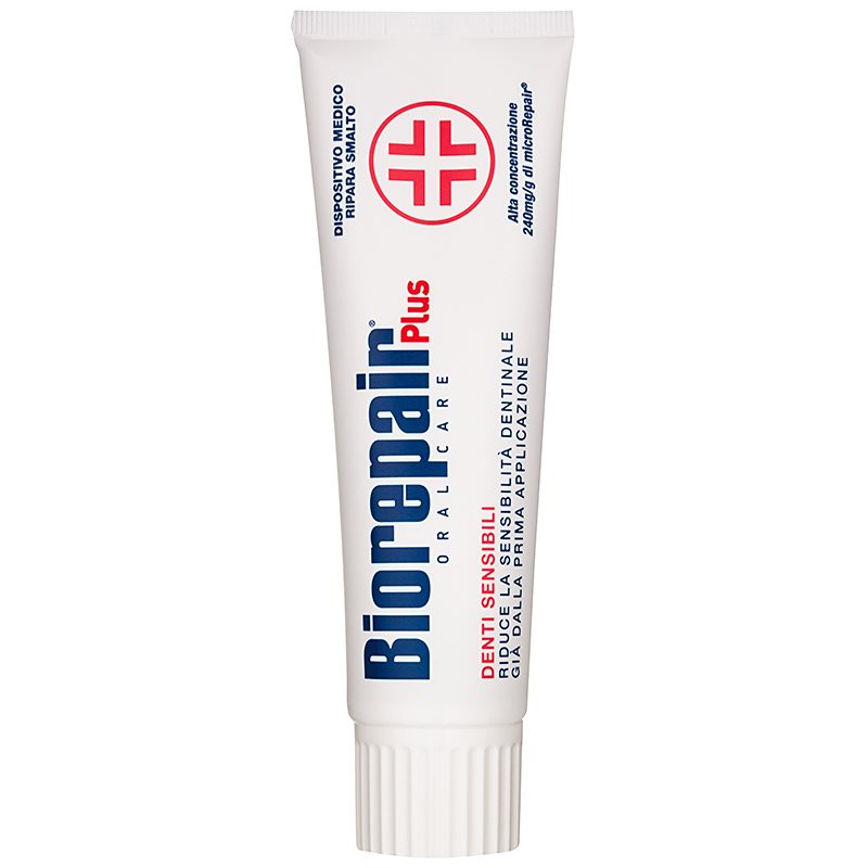 

Biorepair Plus Sensitive Teeth біоактивна паста для зменшення чутливості зубів та відновлення зубної емалі