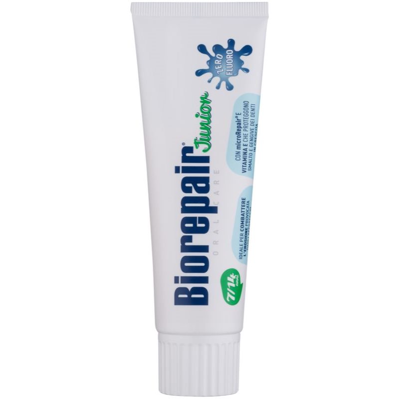 

Biorepair Junior дитяча зубна паста без фтору присмак Mild Mint (7-14