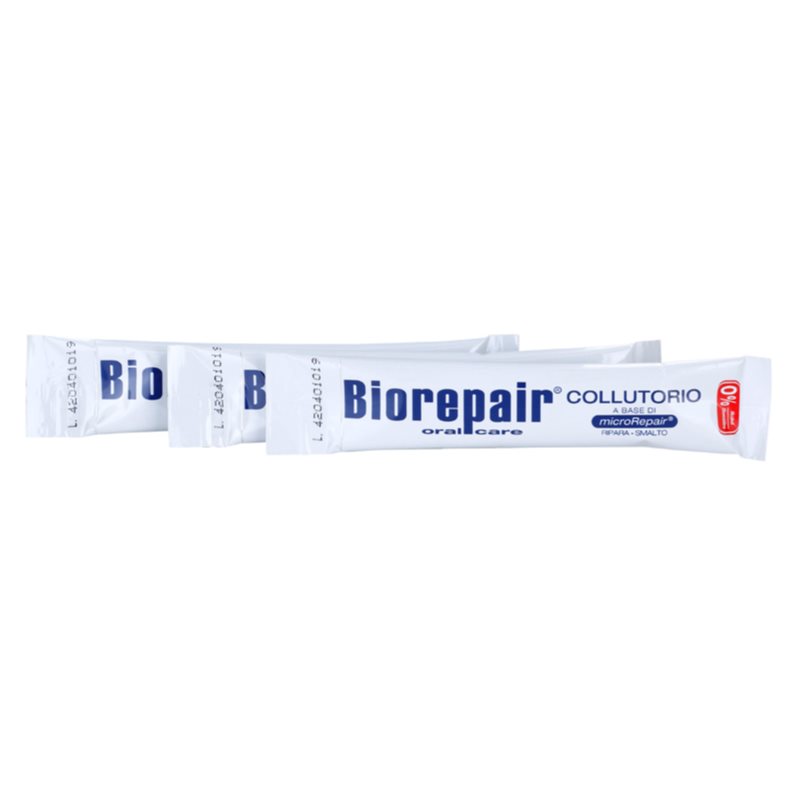 Biorepair Plus Mouth Wash рідина для полоскання рота для зміцнення і відновлення зубної емалі дорожній варіант 12 кс