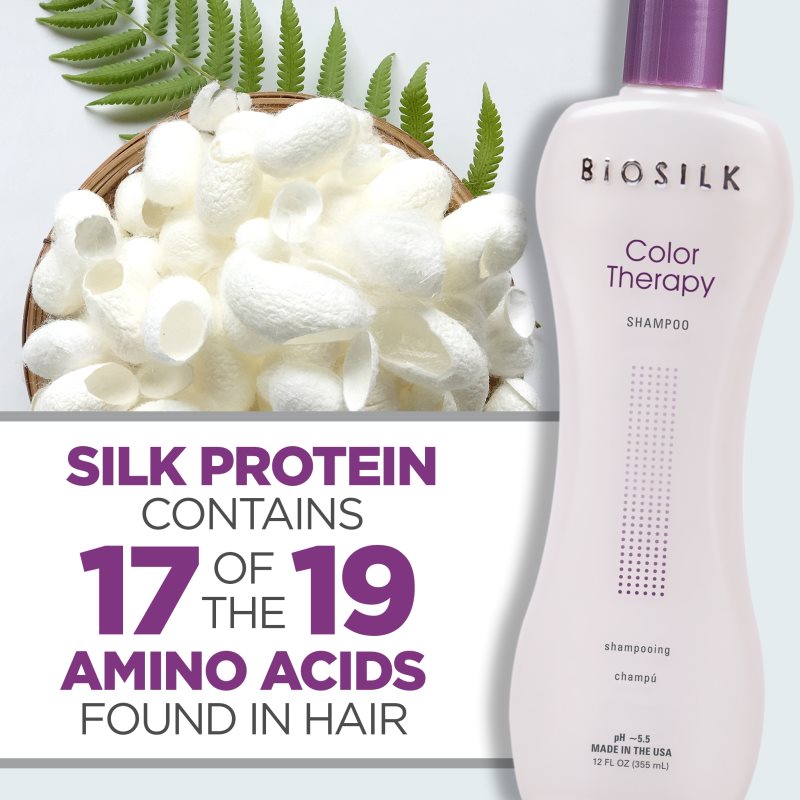 Biosilk Color Therapy Shampoo sanftes Shampoo ohne Sulfat und Parabene 355 ml (Bild 4)