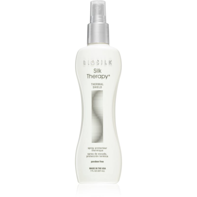 Biosilk Silk Therapy Thermal Shield Heat Protection Spray For Use With Flat Irons And Curling Irons Paraben-free 207 Ml
