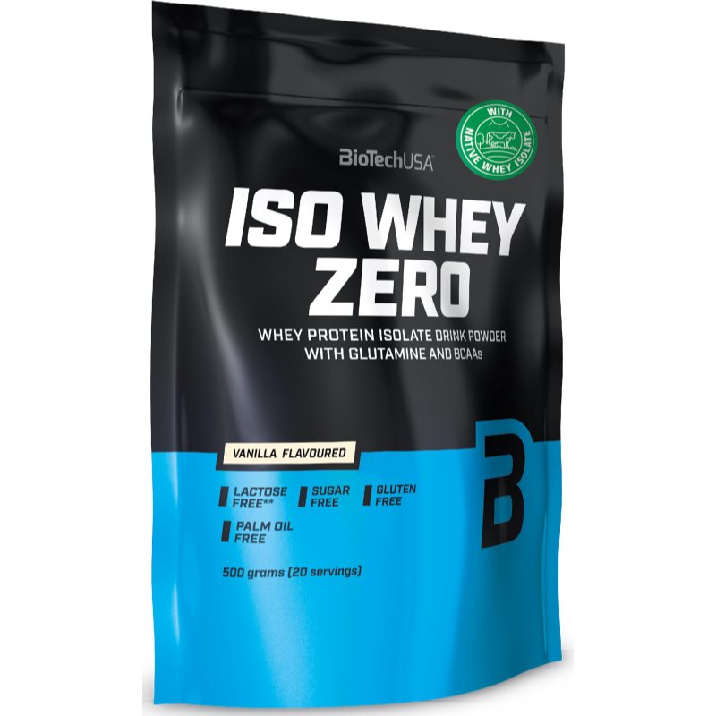 BioTechUSA Iso Whey Zero syrovátkový protein bez laktózy příchuť Vanilla 500 g