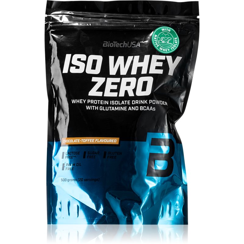 BioTechUSA Iso Whey Zero srvátkový proteín bez laktózy príchuť Chocolate & Toffee 500 g