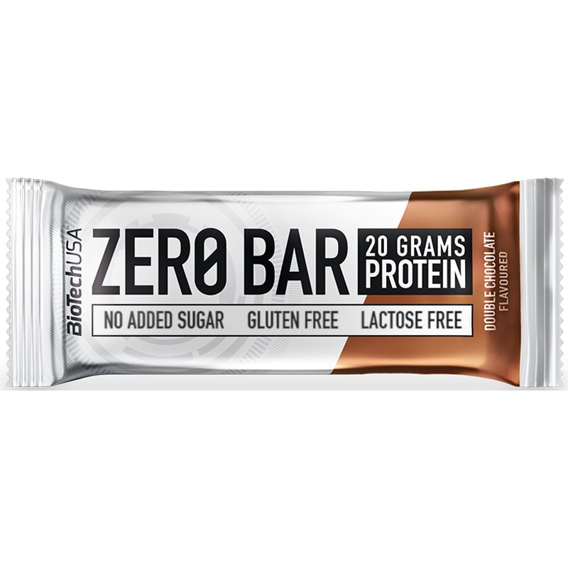 BioTechUSA Zero Bar Protein proteínová tyčinka príchuť Double Chocolate 50 g