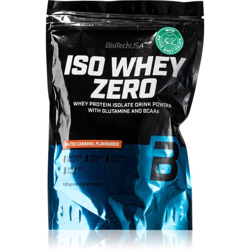 BioTechUSA Iso Whey Zero srvátkový proteín bez laktózy príchuť Salted Caramel 500 g