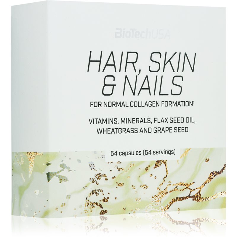 BioTechUSA Hair, Skin & Nails kapsle pro krásné vlasy, pleť a nehty 54 cps