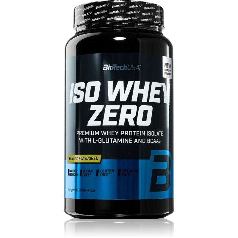 BioTechUSA Iso Whey Zero srvátkový proteín príchuť Banana 908 g
