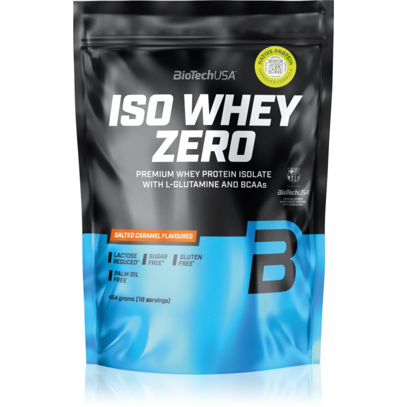 BioTechUSA Iso Whey Zero srvátkový izolát príchuť Salted Caramel 454 g