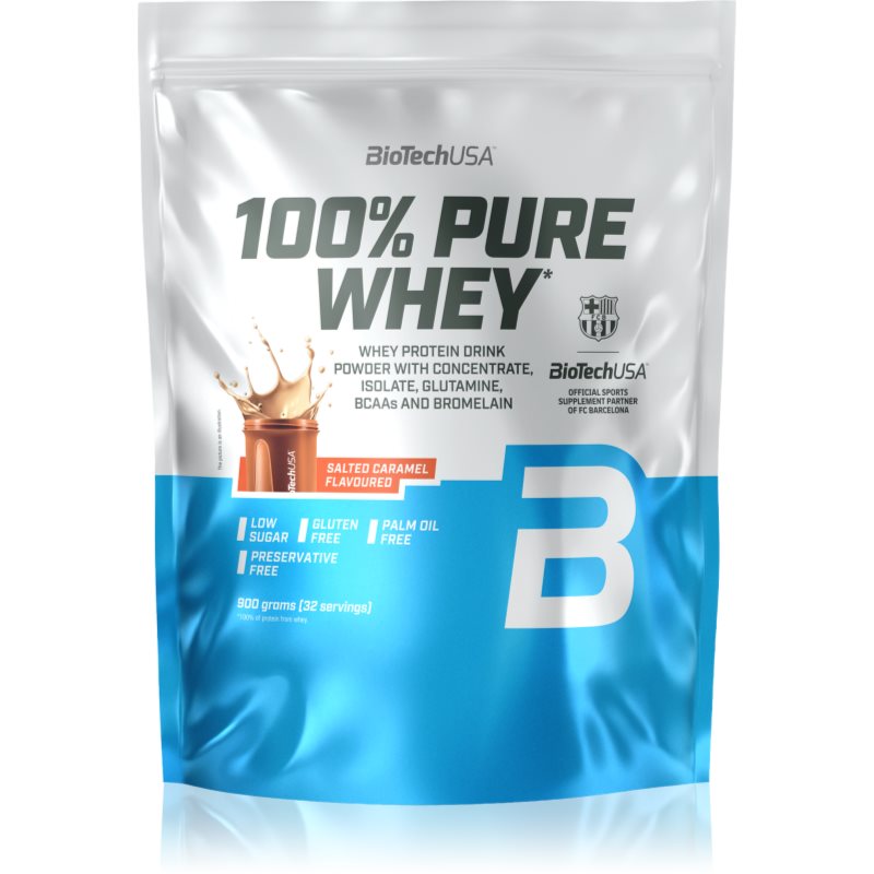 BioTechUSA 100% Pure Whey srvátkový proteín príchuť Salted Caramel 900 g