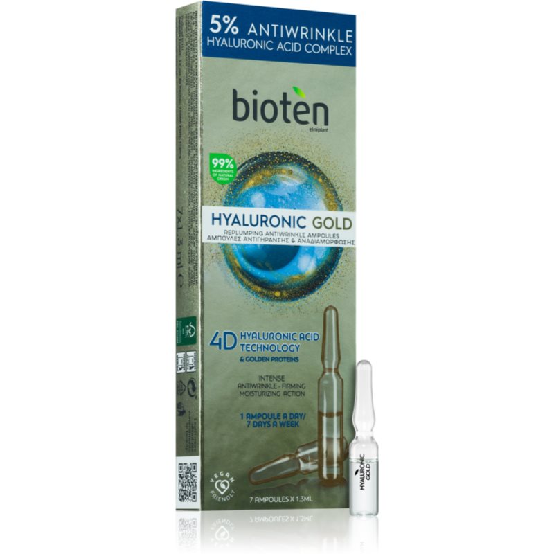Bioten Hyaluronic Gold 7denní protivrásková kúra v ampulích pro ženy 7x1,3 ml