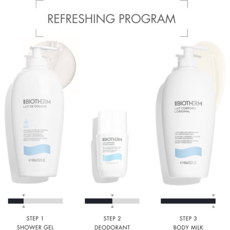 Biotherm Lait Corporel Le Déodorant antiperspirant roll-on bez parabenů 75 ml (obrázek 4)