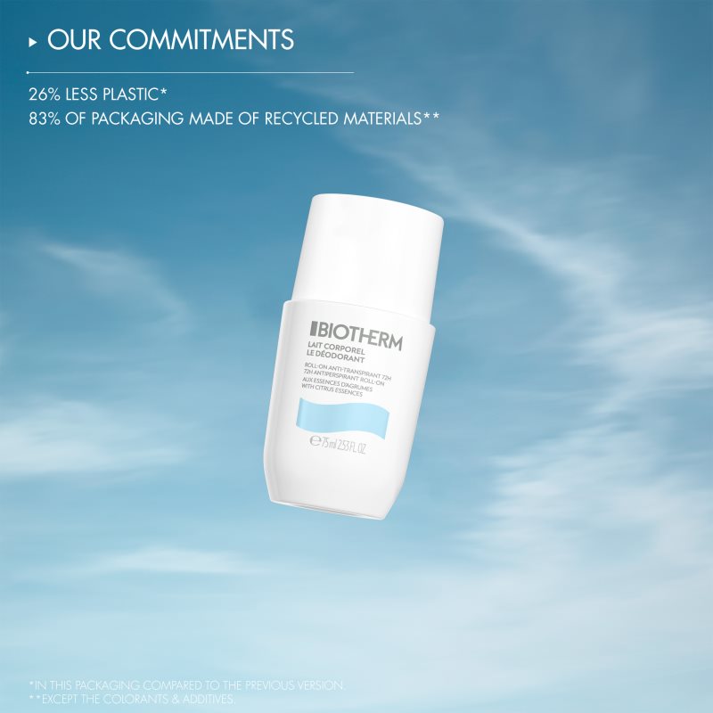 Biotherm Lait Corporel Le Déodorant antiperspirant roll-on bez parabenů 75 ml (obrázek 5)