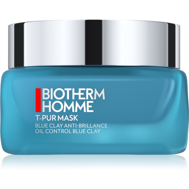 Biotherm Homme T - Pur Blue Face Clay Cleansing Mask For Hydration And Pore Minimising 50 Ml