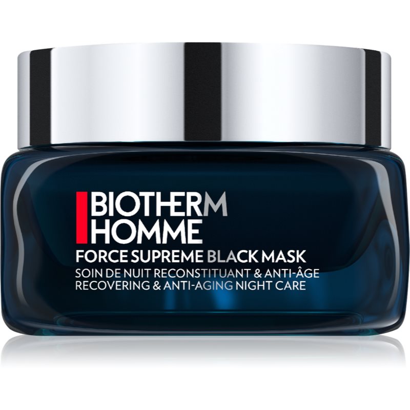 Biotherm Homme Force Supreme noćna maska za regeneraciju kože lica crna za muškarce 50 ml