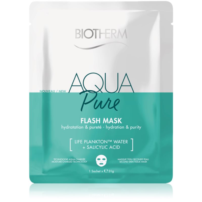Biotherm Aqua Pure Super Concentrate tekstilinė veido kaukė drėkinamojo poveikio odai atnaujinti 35 g