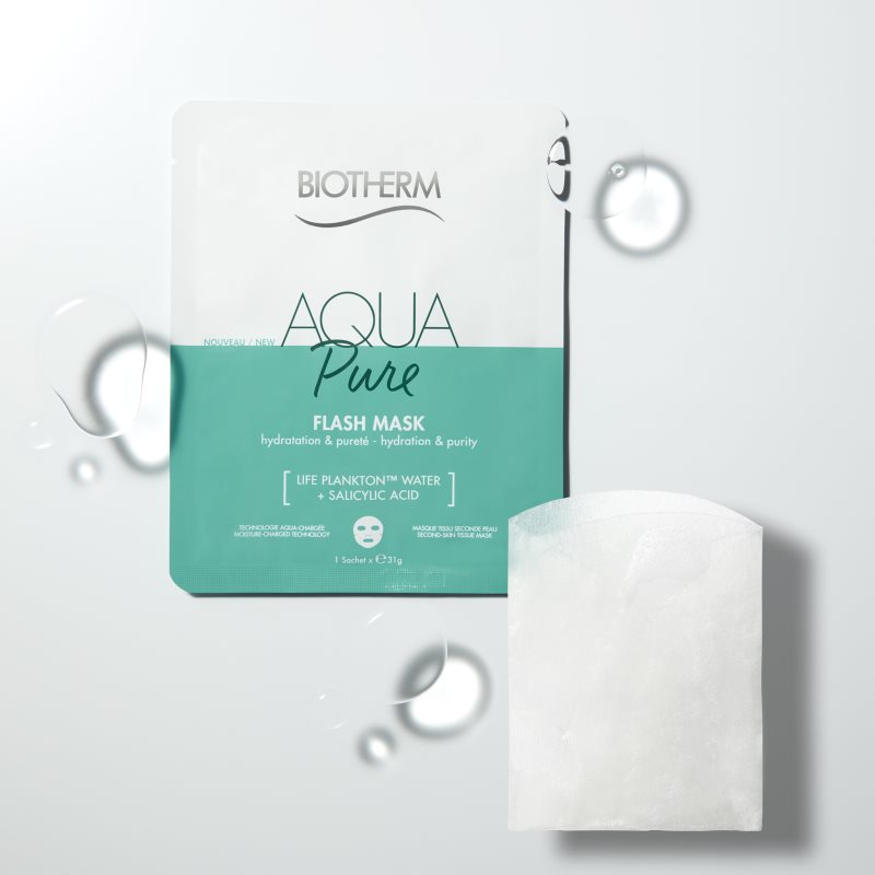 Biotherm Aqua Pure Flash Mask plátýnková maska s hydratačním účinkem pro regeneraci pleti 31 g (obrázek 3)