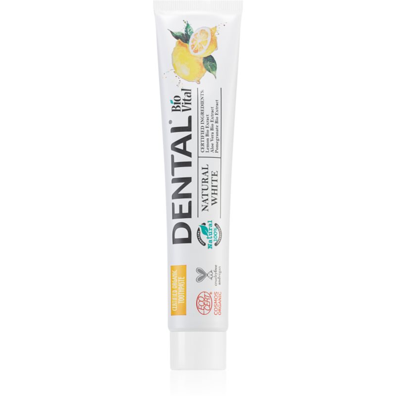 BioVital Dental Natural White természetes fogkrém fehérítő hatással 75 ml