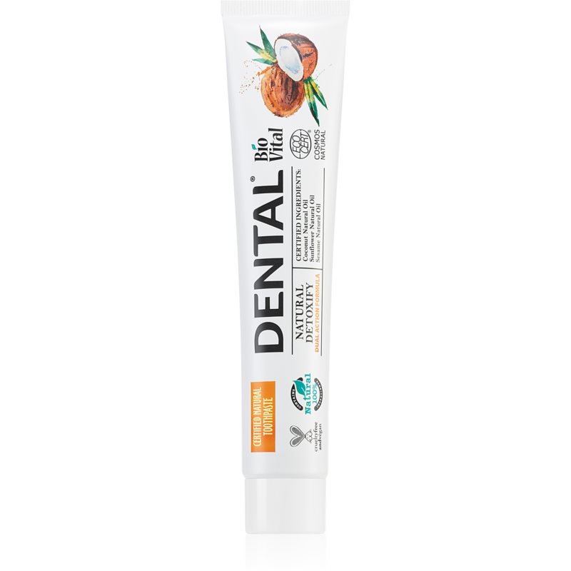 BioVital Dental Natural Detoxify ekologiška dantų pasta dantų ir dantenų apsaugai 75 ml