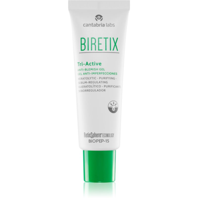 Biretix Treat Tri Active Gel gel topic pentru acnee pentru reglarea cantitatii de sebum. 50 ml