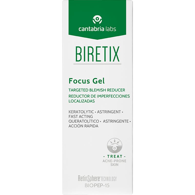 Biretix Treat Focus Gel vlažilni in pomirjevalni gel za mastno k aknam nagnjeno kožo 15 ml