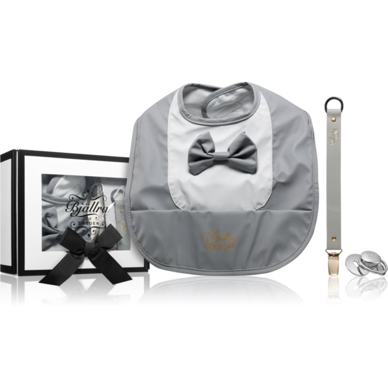 Bjällra of Sweden Gift Set Grey Bow Presentförpackning för spädbarn unisex