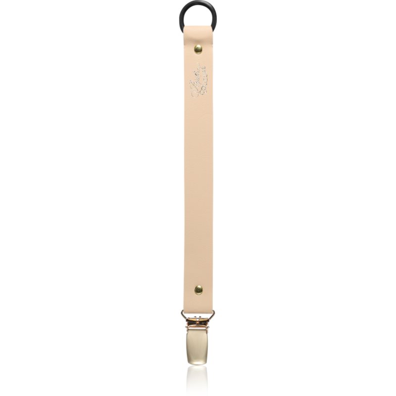 Bjällra Of Sweden Pacifier Clip Attache-tétine Beige Faux Leather 1 Pcs