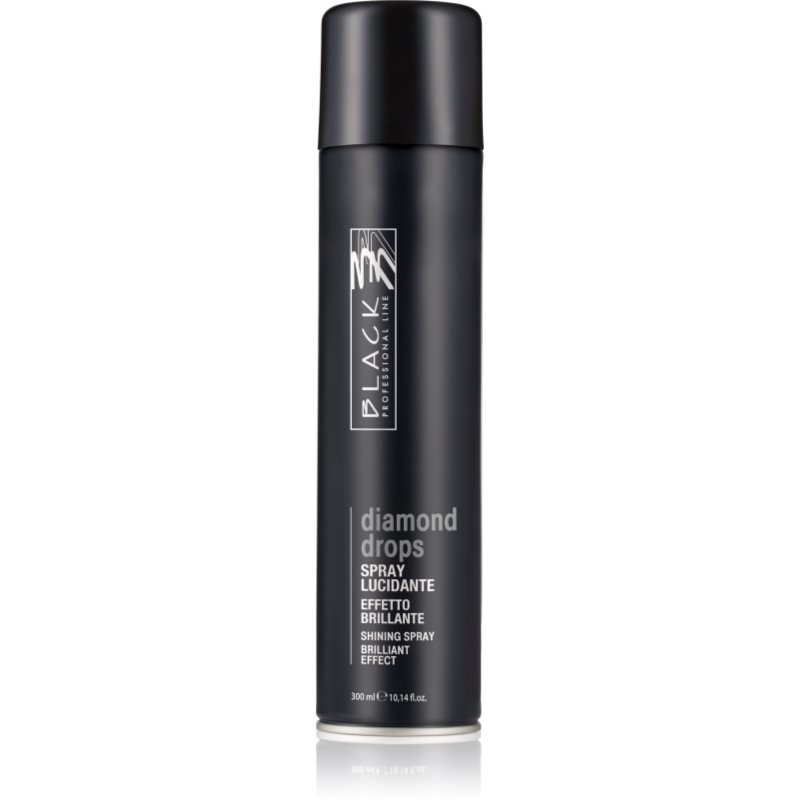 Black Professional Line Black Diamond Drops Sprejs spīdīgiem un mīkstiem matiem 300 ml