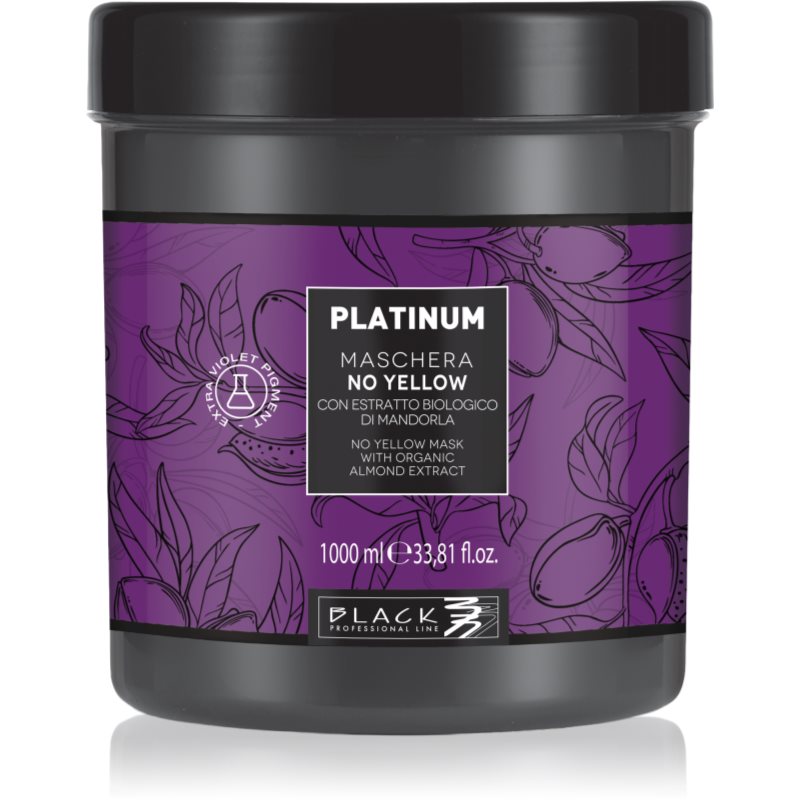 Black Professional Line Platinum No Yellow maska na vlasy neutralizující žluté tóny 1000 ml
