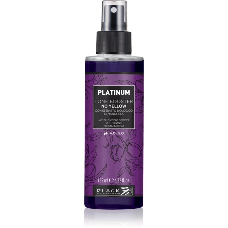 Black Professional Line Line Platinum Absolute No Yellow Booster Izsmidzināms līdzeklis (nav jāizskalo) dzelteno toņu neitralizēšanai 125 ml