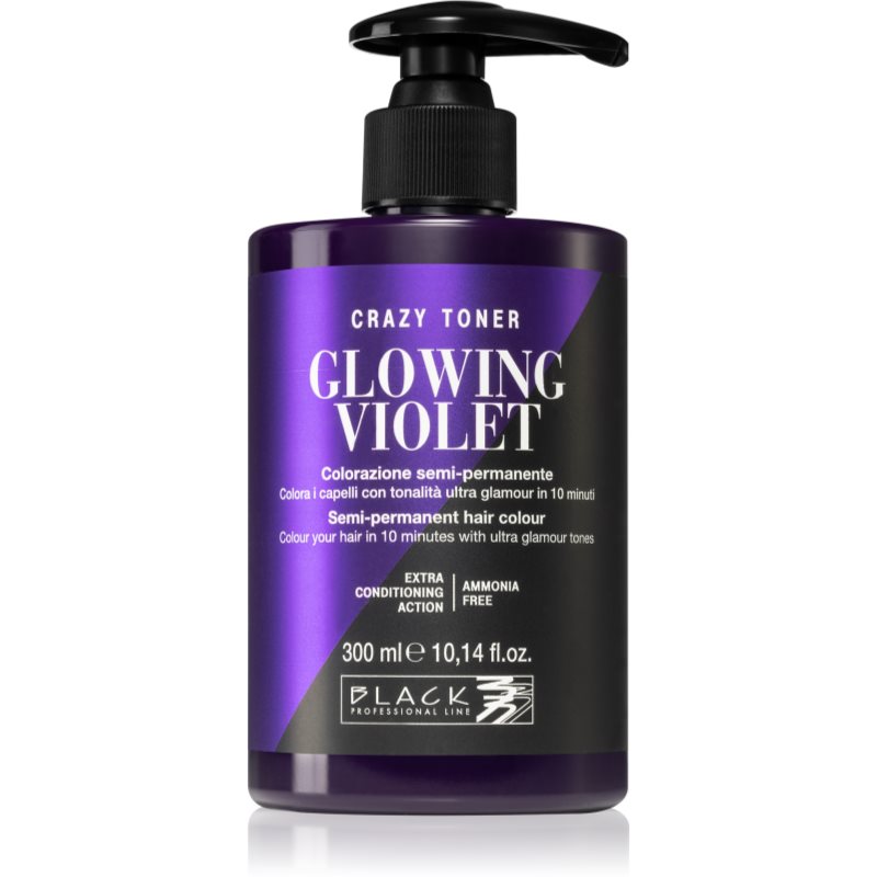 Black Professional Line Crazy Toner dažantis tonikas Glowing Violet 300 ml
