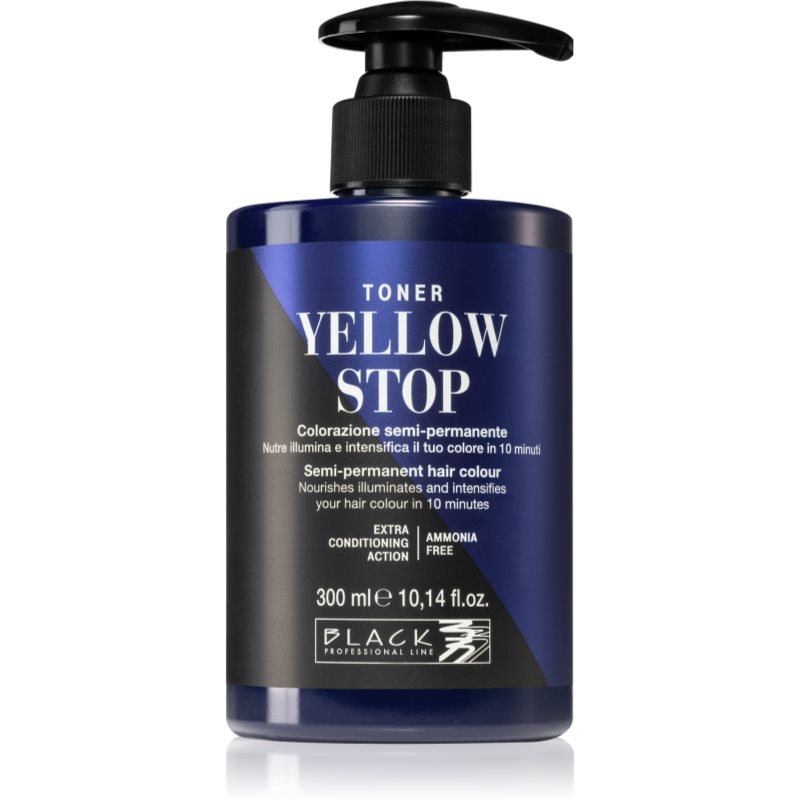 Black Professional Line Yellow Stop tonikas šviesiems ir geltoniems atspalviams pašalinti 300 ml