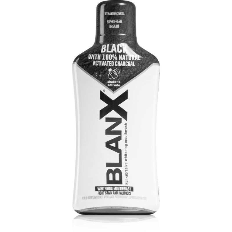 BlanX Black Mouthwash відбілююча рідина для полоскання ротової порожнини з активованим вугіллям 500 мл