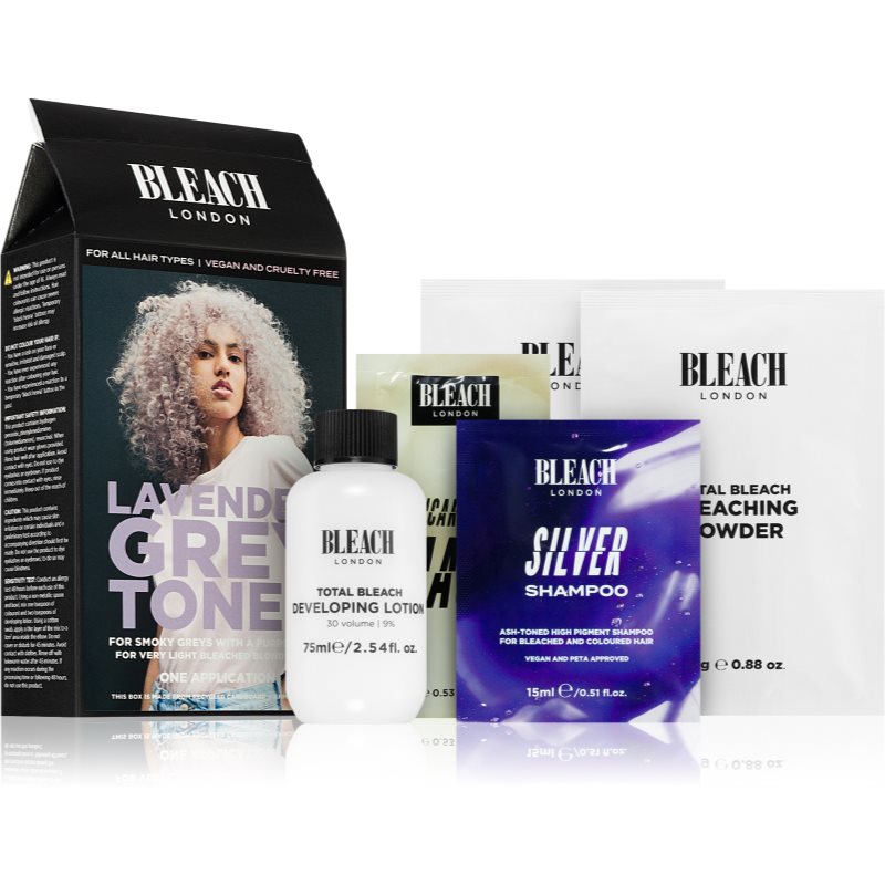 Bleach London Toner Kit semi-permanentní barva na vlasy pro blond vlasy odstín Lavender Grey 1 ks