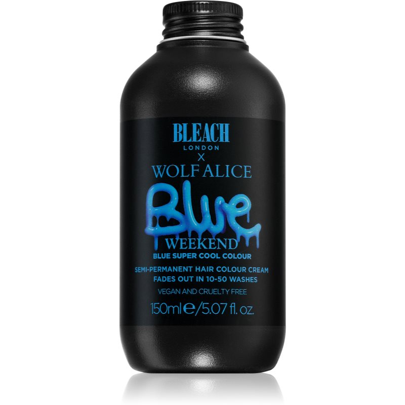 Bleach London Super Cool félig állandó hajfesték árnyalat Blue Weekend 150 ml