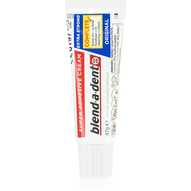 Blend-a-dent Extra Strong Original крем для фіксації зубних протезів 47 гр