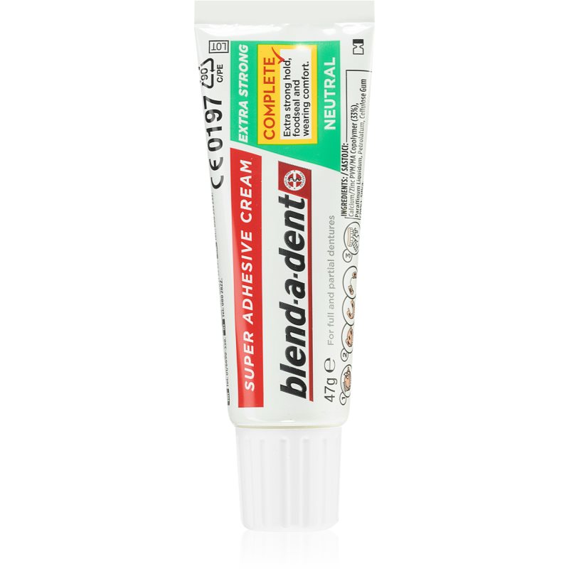 Blend-a-dent Extra Strong Neutral крем для фіксації зубних протезів 47g