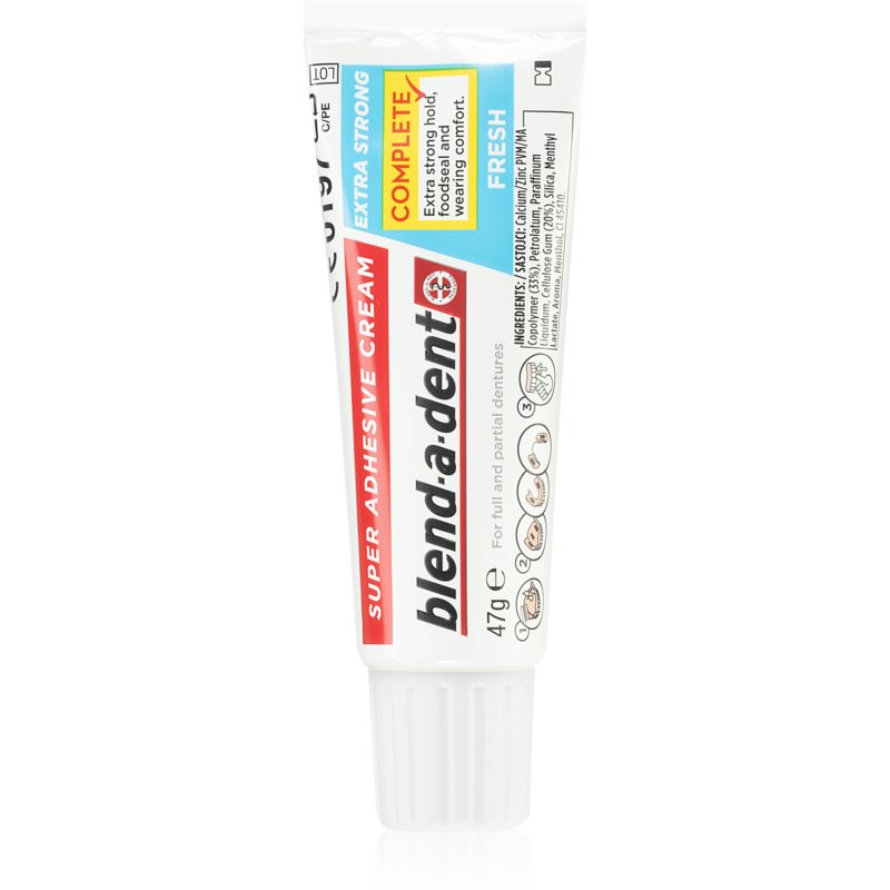 Blend-a-dent Super Adhesive Cream fiksacijska krema za zobne proteze 47 g