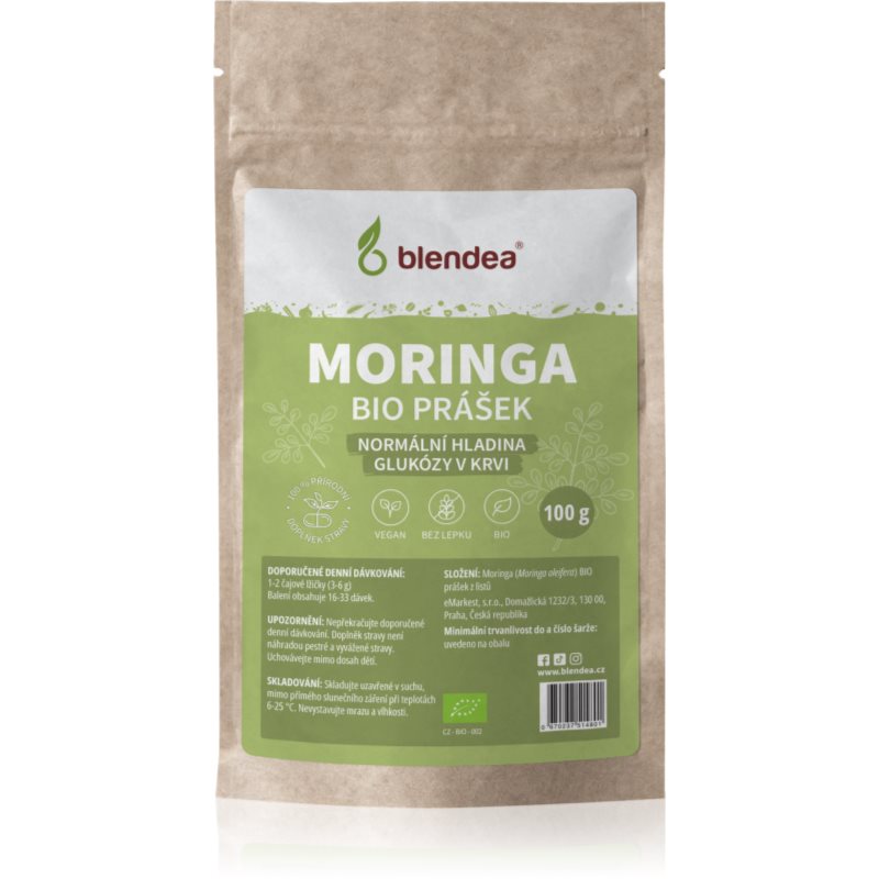 Blendea Moringa BIO prášek prášek pro udržení normální hladiny cukru v krvi 100 g