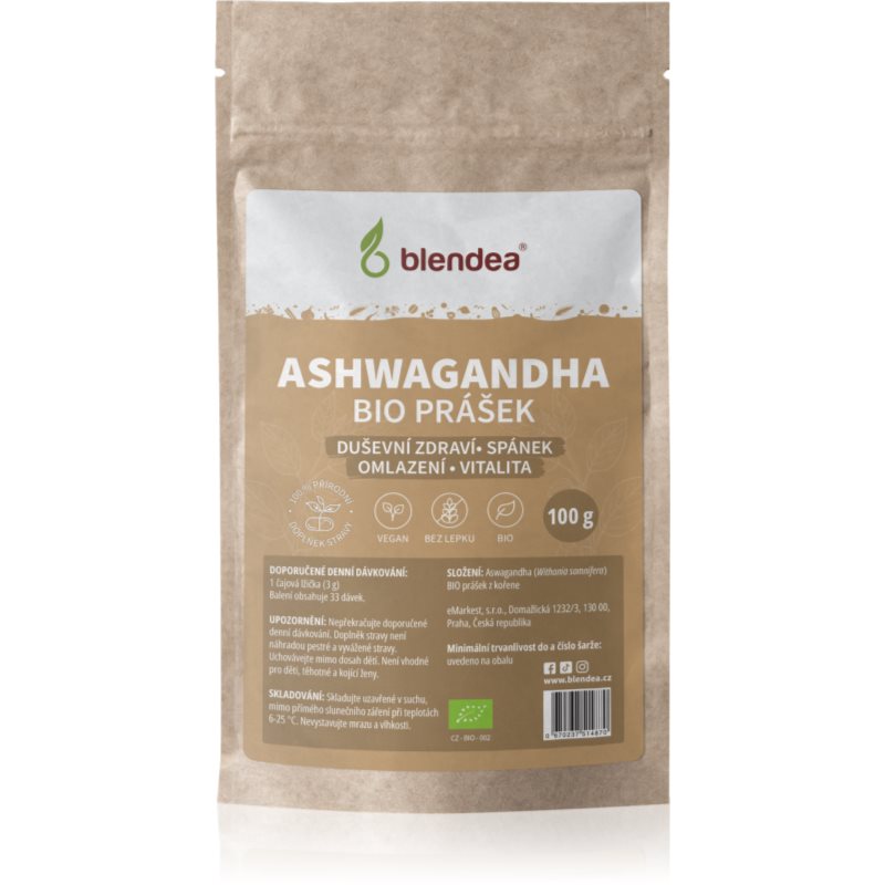 Blendea ASHWAGANDHA BIO prášek prášek pro duševní pohodu 100 g