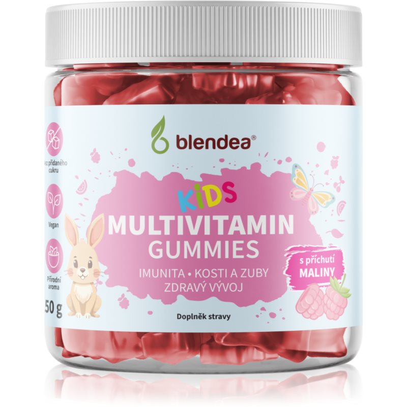 Blendea Kids Multivitamin Gummies želé cukríky na posilnenie imunity príchuť Raspberry 60 ks