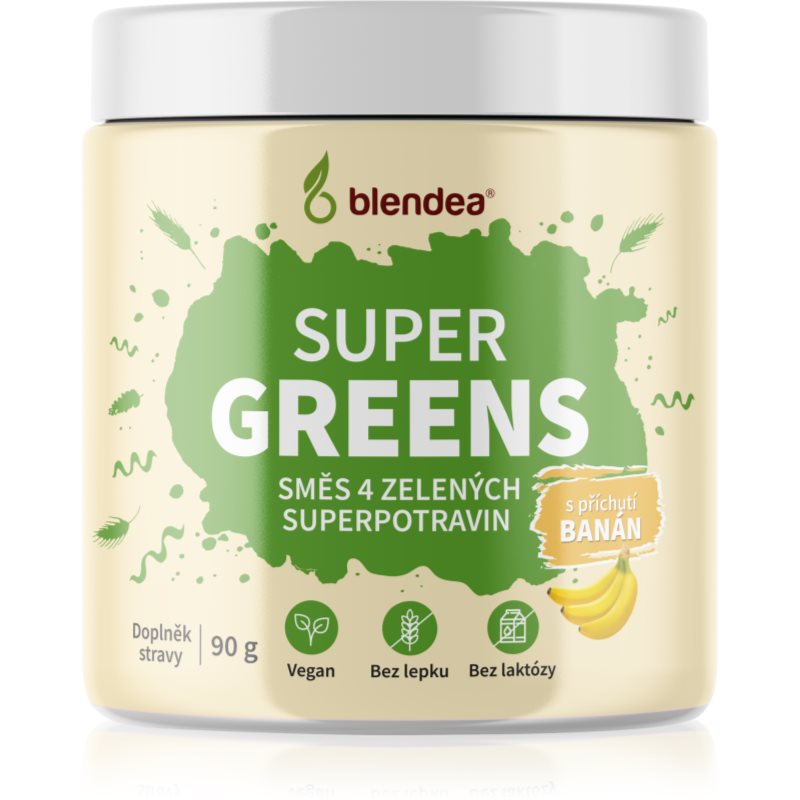 Blendea Supergreens prášek na přípravu nápoje pro detoxikaci Banana 90 g