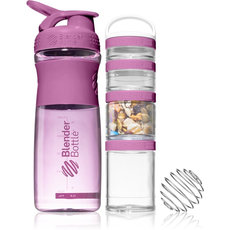 

Blender Bottle Sport Mixer® GoStak подарунковий набір для спортсменів колір Purple