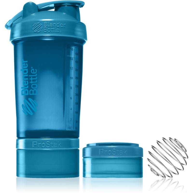 Blender Bottle ProStak Pro sportovní šejkr + zásobník barva Ocean Blue 650 ml
