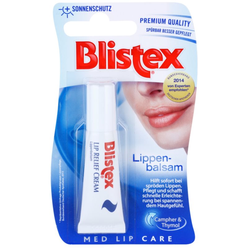 Blistex Lip Relief Cream balzám na suché a popraskané rty SPF 10 6 ml
