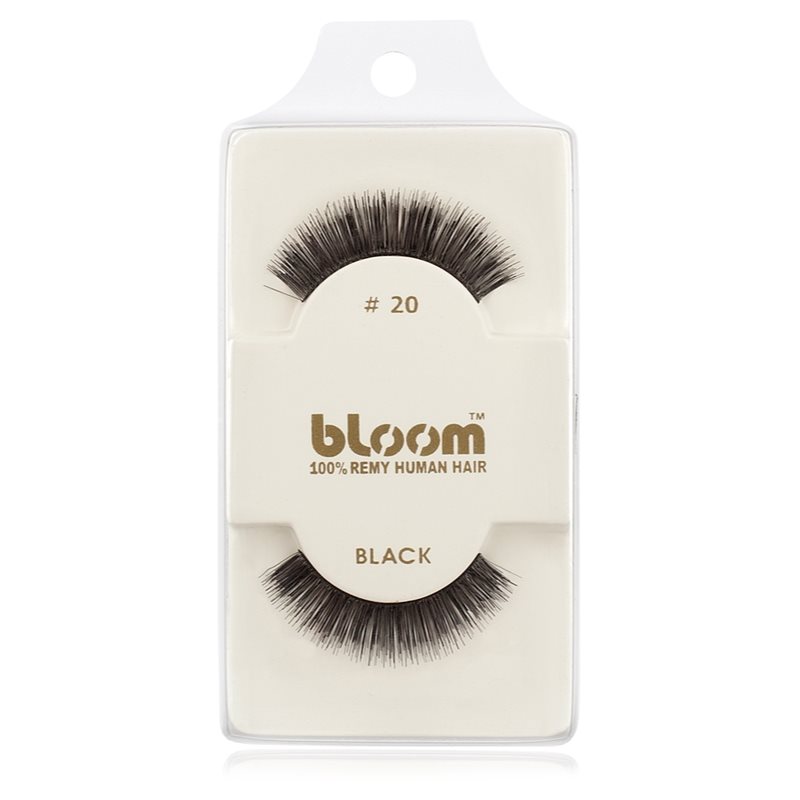 Bloom Natural Stick-On Eyelashes From Human Hair No. 20 (Black) 1 Cm